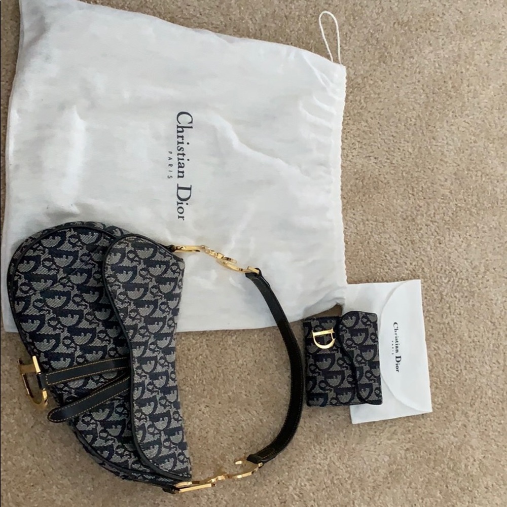 Christian Dior Saddle Trotter Bag w Wallet